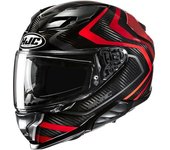HJC F71 Carbon Nevio Casco - Negro Rojo (2XL)