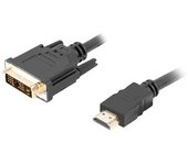 Lanberg CA-HDDV-10CC-0030-BK adaptador de cable de vídeo 3 m HDMI tipo A (Estándar) DVI-D Negro