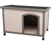 Caseta de madera Trixie Natura de techo plano - M-L: gris: 104 x 72 x 68 cm (L x An x Al)