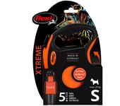 Correa extensible flexi Xtreme naranja con cinta de 5 m - S: hasta 20 kg