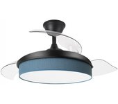 Ventilador led aspas plegables moda mini azul (72w)