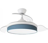 Ventilador led aspas plegables moda mini azul (72w)