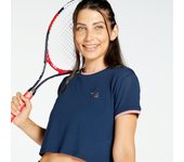 Camiseta Tenis Fila - Marino - Camiseta Crop Mujer talla XL