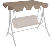 vidaXL Dosel de repuesto columpio jardín gris taupe 150/130x105/70 cm