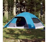 vidaXL Tienda de campaña familiar iglú 6 personas impermeable azul