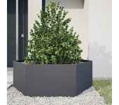vidaXL Jardinera hexagonal acero gris antracita 138x120x45 cm