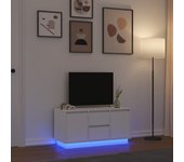vidaXL Mueble de TV con luces LED blanco 100x41x50 cm