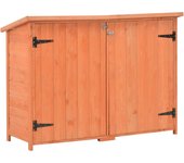 vidaXL Caseta de almacenamiento de jardín de madera 128x42x91 cm
