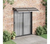 vidaXL Marquesina de puerta PC negro 200x100 cm