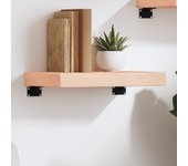vidaXL Estante de pared madera maciza de roble sin tratar 40x20x6 cm