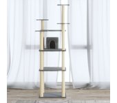 vidaXL Rascador para gatos con postes de sisal gris claro 171 cm