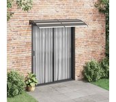 vidaXL Marquesina de puerta PC negro 200x75 cm