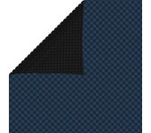 vidaXL Cubierta solar de piscina de PE flotante negro y azul 600x400cm