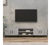 vidaXL Mueble para TV madera contrachapada gris Sonoma 180x31,5x40 cm