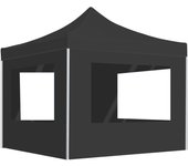vidaXL Carpa plegable profesional con paredes aluminio gris 2x2 m