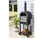 ProGarden Horno de pizza en barbacoa negro