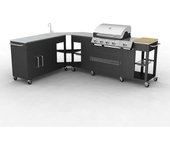 vidaXL Barbacoa parrilla de gas 4+1 quemadores
