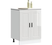 vidaXL Mueble bajo de cocina porto alto brillo blanco