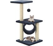 vidaXL Rascador para gatos con poste de sisal 65 cm azul oscuro