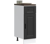 vidaXL Mueble bajo de cocina Porto madera contrachapada negro