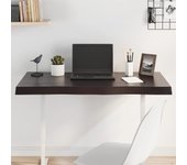 vidaXL Tablero mesa madera tratada borde vivo marrón 100x60x(2-6) cm