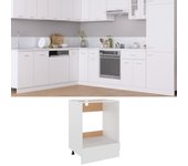 vidaXL Armario para horno de madera contrachapada blanco 60x46x81,5 cm