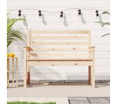 vidaXL Banco de jardín madera maciza de pino 109x48x91,5 cm