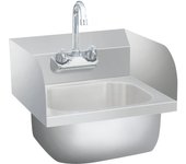 vidaXL Fregadero lavamanos comercial con grifo de acero inoxidable