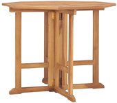 vidaXL Mesa de comedor plegable para jardín madera de teca 90x90x75 cm