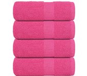 vidaXL Toallas de jabón 4 piezas Rosa 30x30 cm 360 g/m² 100% Algodón