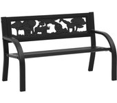 vidaXL Banco de jardín para niños de acero 86 cm