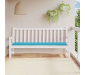 vidaXL Cojín para banco de jardín tela turquesa 200x50x4 cm
