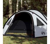 vidaXL Tienda de campaña iglú 4 personas tela opaca impermeable blanco