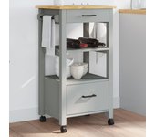 vidaXL Carrito de cocina MONZA madera maciza de pino 48x40x90 cm
