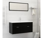 vidaXL Lavabo empotrado con grifo cerámica blanco 101x39x18 cm