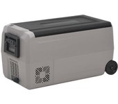 vidaXL Nevera con ruedas y asa PP Y PE negro y gris 36 L