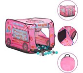 vidaXL Tienda de juegos para niños con 250 bolas rosa 70x112x70 cm