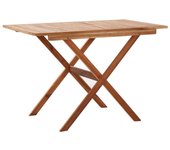 vidaXL Mesa de jardín de madera maciza de acacia 110x67x74 cm