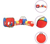 vidaXL Tienda de juego de niños con 250 bolas multicolor 190x264x90 cm