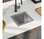 vidaXL Fregadero de cocina hecho a mano acero inoxidable