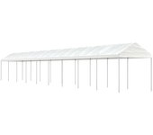 vidaXL Cenador con techo polietileno blanco 20,07x2,28x2,69 m