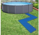 INTEX Bestway Protectores de suelo de piscina 8 piezas azul 50x50 cm