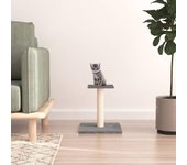 vidaXL Poste rascador para gatos con plataforma gris claro 38 cm