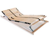 vidaXL Somier de láminas sin colchón con 28 listones 7 zonas 90x200 cm