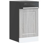 vidaXL Panel para lavavajillas Porto madera contrachapada gris sonoma