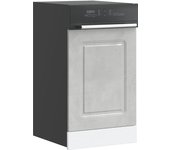vidaXL Panel para lavavajillas Kalmar gris hormigón 45x1,5x67 cm