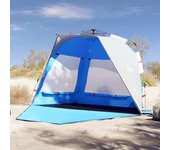 vidaXL Tienda de playa 3 personas impermeable apertura rápida azul