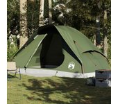 vidaXL Tienda campaña familiar iglú 6 personas impermeable verde oliva
