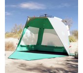 vidaXL Tienda de playa 3 personas impermeable apertura rápida verde