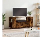 vidaXL Mueble para TV madera de ingeniería roble ahumado 102x34,5x43cm